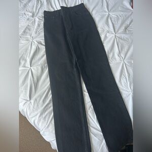 Abercrombie & Fitch Black Ultra High Rise Straight Leg Jeans